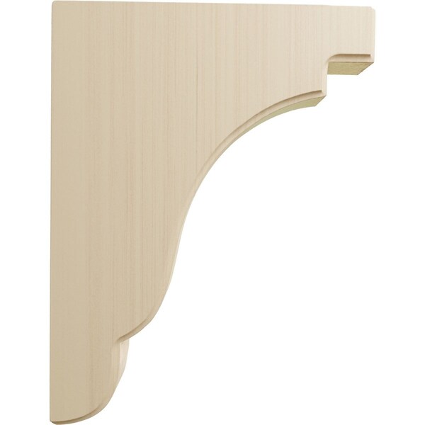 Ekena Millwork 1 3/4"W x 7 1/4"D x 9 1/2"H Bedford Wood Bracket, Rubberwood - BKTW02X07X10BERW