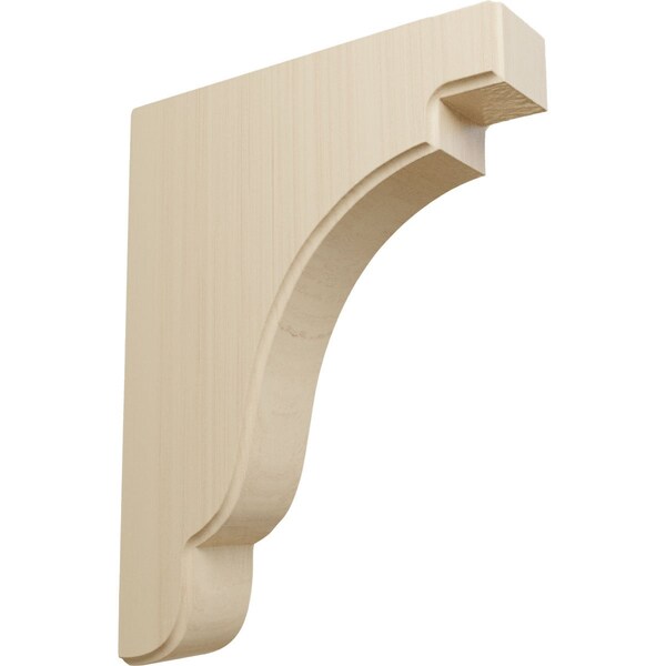 Ekena Millwork 1 3/4"W x 7 1/4"D x 9 1/2"H Bedford Wood Bracket, Rubberwood - BKTW02X07X10BERW