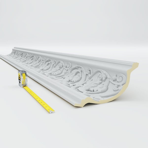 Ekena Millwork 7 3/4"H x 9"P x 11 3/4"F x 94 1/2"L Neuveau Crown Moulding - MLD07X09X11NA