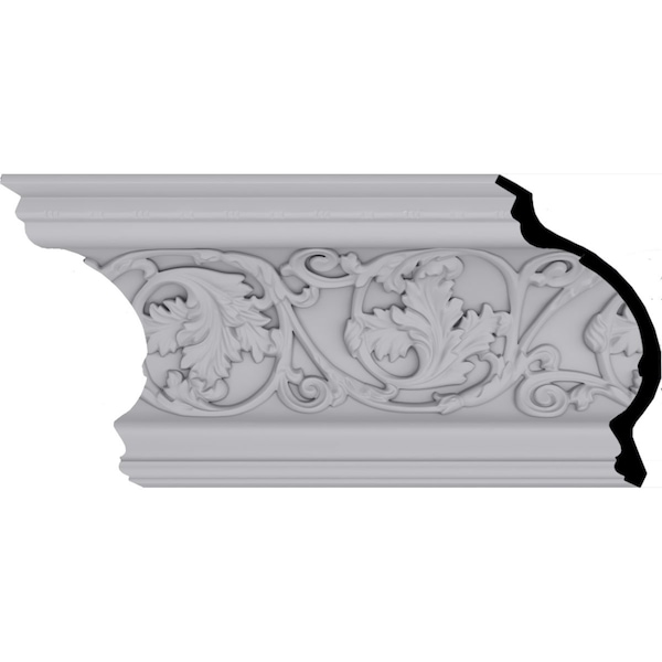 Ekena Millwork 7 3/4"H x 9"P x 11 3/4"F x 94 1/2"L Neuveau Crown Moulding - MLD07X09X11NA