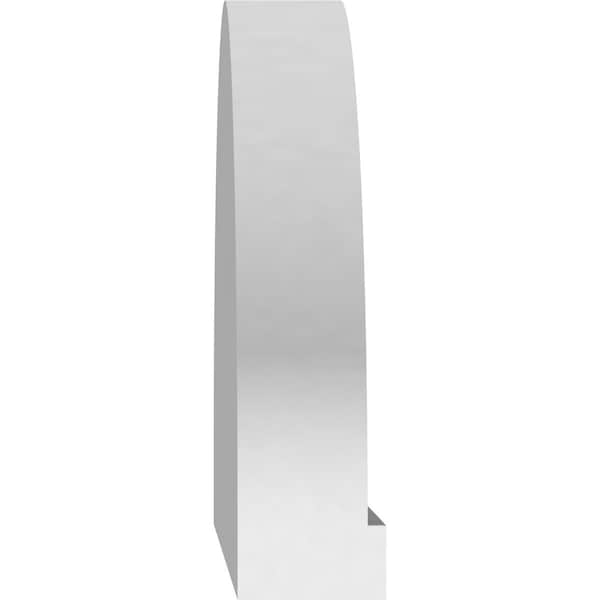 Ekena Millwork Elliptical 4 Spoke Architectural Grade PVC Pediment, 30"W x 8-1/2"H x 2"P - PEDPS030X085ELL04