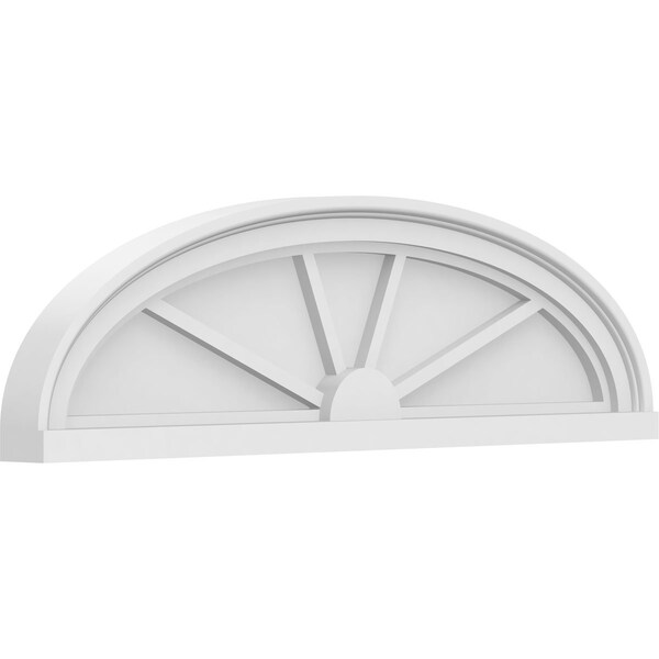 Ekena Millwork Elliptical 4 Spoke Architectural Grade PVC Pediment, 30"W x 8-1/2"H x 2"P - PEDPS030X085ELL04