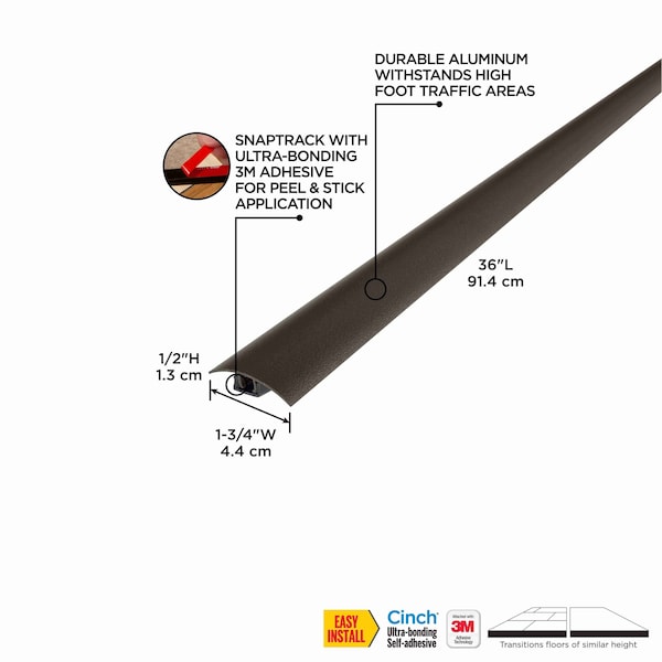 M-D Building Products Aluminum, Mocha, 36 in L, 1.75 in W - 31979