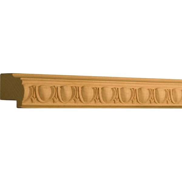 Osborne Wood Products 96 x 2 1/4 x 1 1/2 Egg & Dart Light Rail Moulding in Hard Maple - 745203.96HM