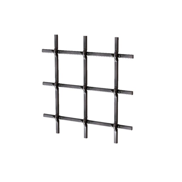 Designs Of Distinction .75in Multi-Crimp Single Square Decorative Grille - Flat Black, 24in W x 72in L Sheet - 01SQ2472332PWR1