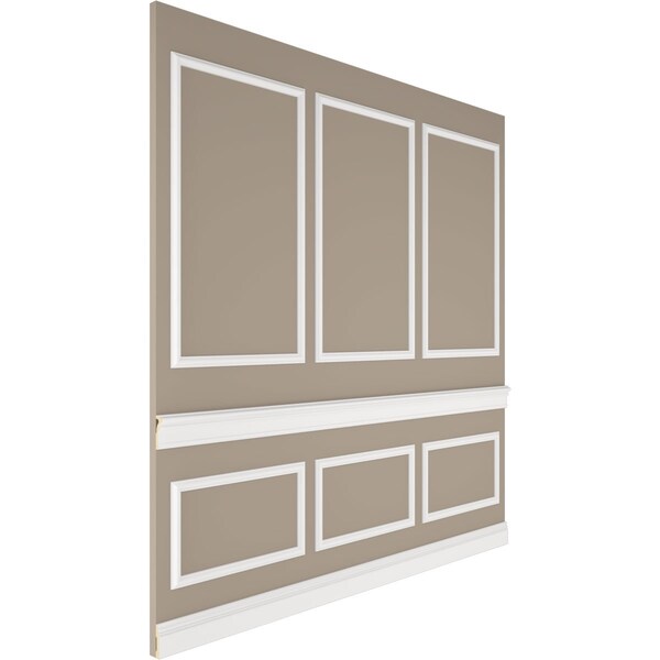 Ekena Millwork Wainscot Paneling Kit, Urethane, 94-1/2 in L, Factory Primed - WPKUST042P096