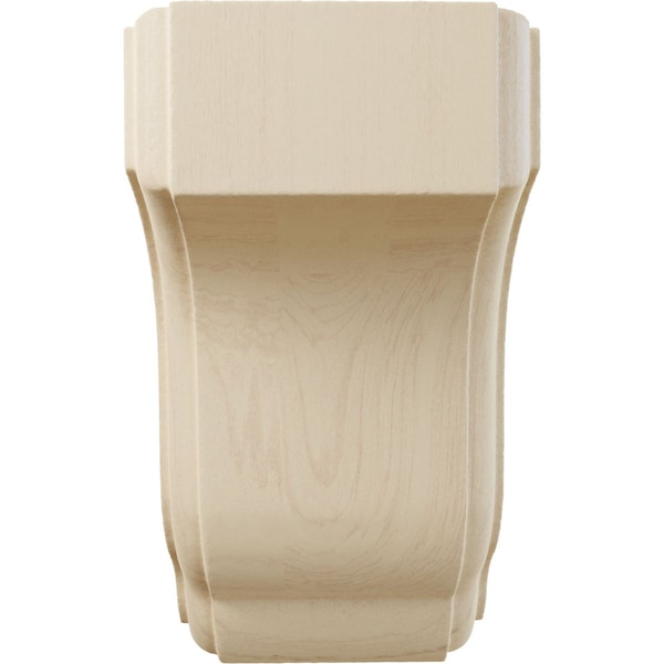 Ekena Millwork 2 1/2"W x 2 3/4"D x 4 1/2"H Capistrano Mission Corbel, Rubberwood - COR02X02X04CPRW