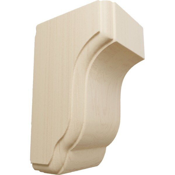 Ekena Millwork 2 1/2"W x 2 3/4"D x 4 1/2"H Capistrano Mission Corbel, Rubberwood - COR02X02X04CPRW