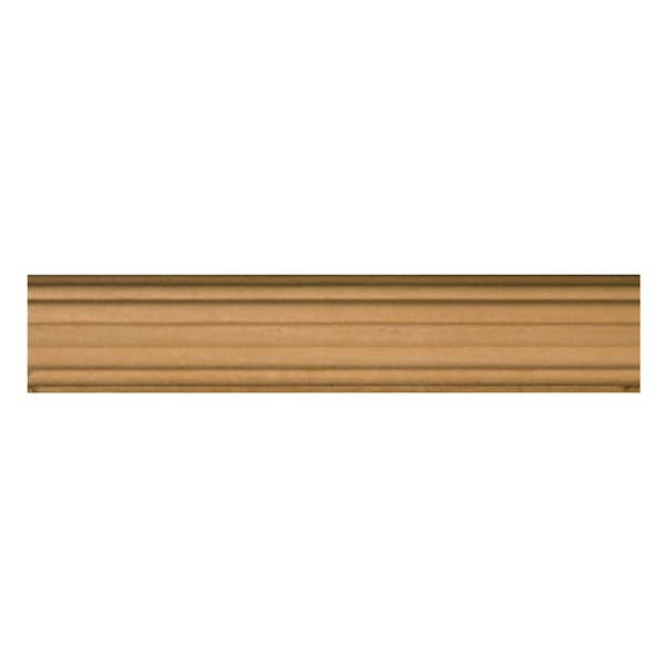 Osborne Wood Products 1/2 x 1 x 96 Small Reeded Half Round Moulding in Basswood - 892057BAS