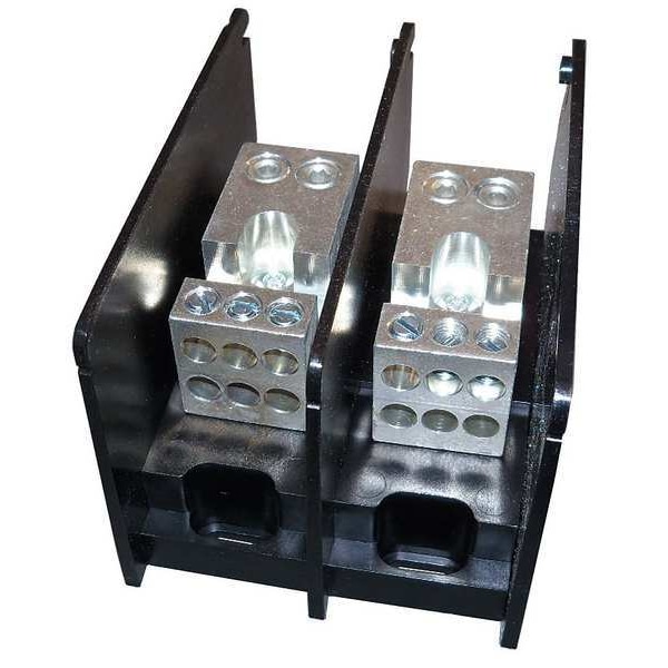 Mersen Bloque de Distribución de Energía, 350A, 2P, 2/0-14 AWG, 600VAC - MPDB67512