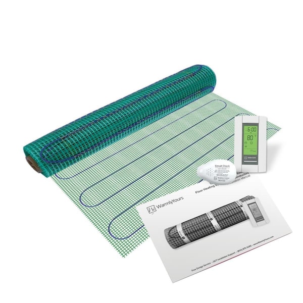 Warmlyyours 3 x 3 ft. Floor Heating Kit Tempzone Flex Roll Plus Touch Screen Thermostat, 120V - TRT120-KIT-OT-3.0X03