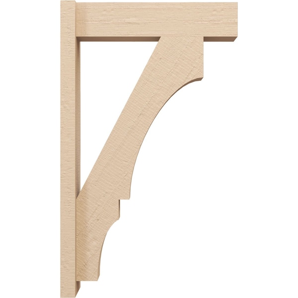 Ekena Millwork 5 1/2-in W x 18-in D x 30-in H Balboa Block Rough Cedar Woodgrain TimberThane Outlooker, Primed Tan - OUTUR055X18X30BOA44RCPR