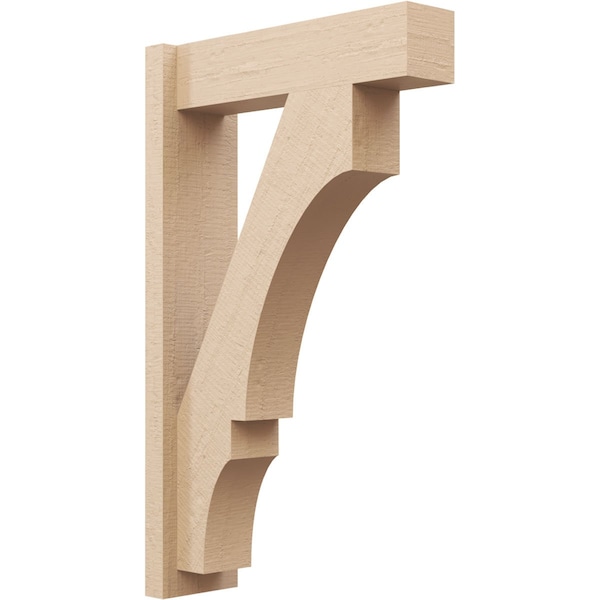 Ekena Millwork 5 1/2-in W x 18-in D x 30-in H Balboa Block Rough Cedar Woodgrain TimberThane Outlooker, Primed Tan - OUTUR055X18X30BOA44RCPR