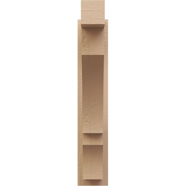 Ekena Millwork 5 1/2-in W x 18-in D x 30-in H Balboa Block Rough Cedar Woodgrain TimberThane Outlooker, Primed Tan - OUTUR055X18X30BOA44RCPR
