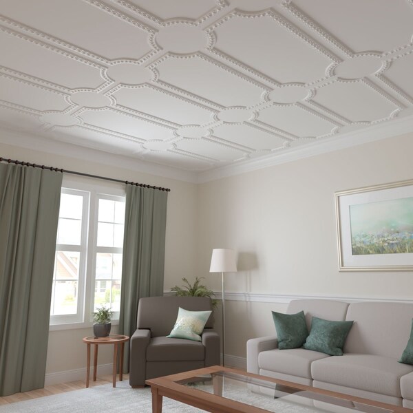 Ekena Millwork 24-in. W x 48-in. H Foster Running Coin Panel Moulding Kit Single Panel - PMLKFO24X48A