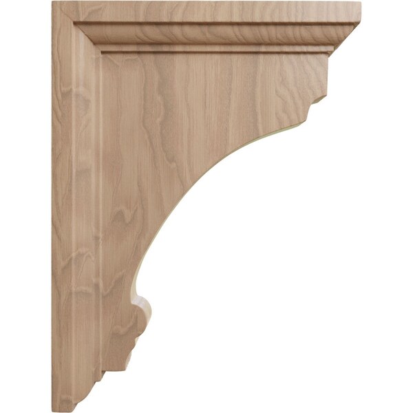 Ekena Millwork 2 1/2"W x 6"D x 8"H Medium Thompson Wood Bracket, Mahogany - BKTW02X06X08TMGM
