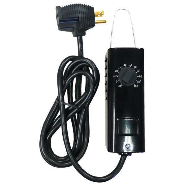 Columbus Electric Portable Cooling Thermostat, Close on Rise, SPST, 110 to 125V AC - KTO-121B