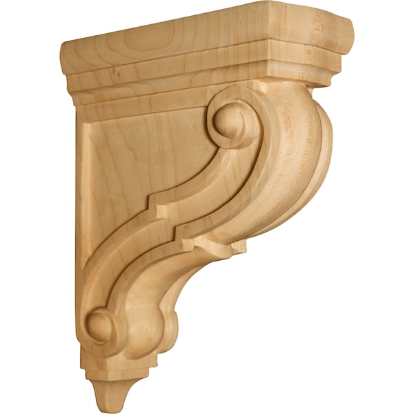 Osborne Wood Products 12 1/4 x 3 1/2 x 8 Athens Bar Corbel in Soft Maple - 8020M