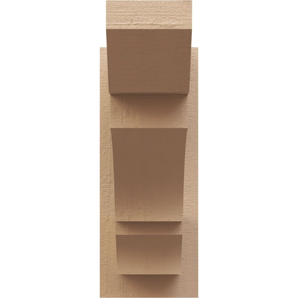 Ekena Millwork 5 1/2-in W x 14-in D x 14-in H Balboa Slat Rough Cedar Woodgrain TimberThane Outlooker, Primed Tan - OUTUR055X14X14BOA24RCPR