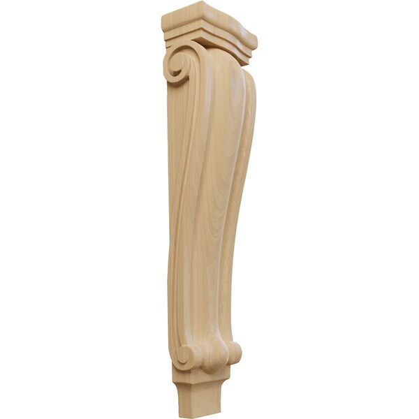 Ekena Millwork 6 3/4"W x 4 1/4"D x 27 1/2"H Extra Large Traditional Pilaster Corbel, Cherry - CORW07X04X27PTCH
