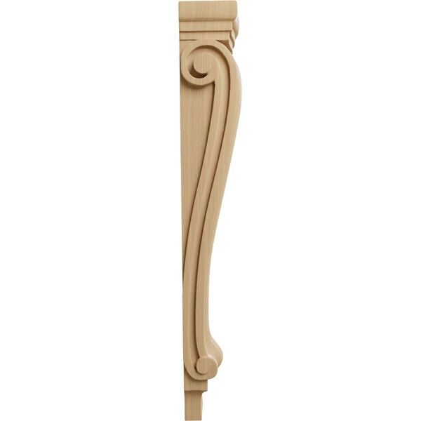 Ekena Millwork 6 3/4"W x 4 1/4"D x 27 1/2"H Extra Large Traditional Pilaster Corbel, Cherry - CORW07X04X27PTCH