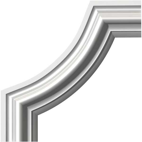 Ekena Millwork 10"W x 10"H x 3/4"P Pompeii Panel Moulding Corner (matches moulding PML02X00PO) - PML10X10PO