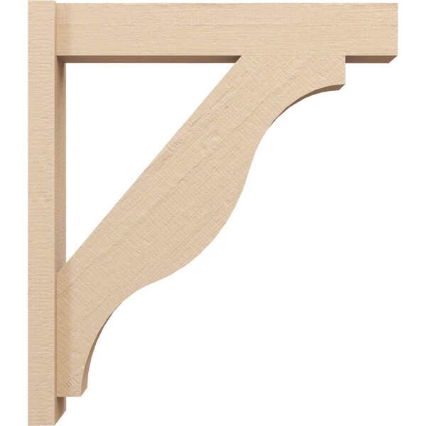 Ekena Millwork 6-in W x 28-in D x 32-in H Funston Block Rough Cedar Woodgrain TimberThane Outlooker, Primed Tan - OUTUR060X28X32FST44RCPR