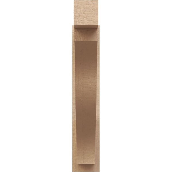 Ekena Millwork 6-in W x 28-in D x 32-in H Funston Block Rough Cedar Woodgrain TimberThane Outlooker, Primed Tan - OUTUR060X28X32FST44RCPR