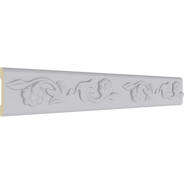 Ekena Millwork 2 1/8"H x 5/8"P x 94 1/2"L Kent Running Flower Panel Moulding - MLD02X00KE