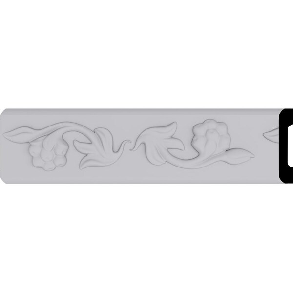 Ekena Millwork 2 1/8"H x 5/8"P x 94 1/2"L Kent Running Flower Panel Moulding - MLD02X00KE