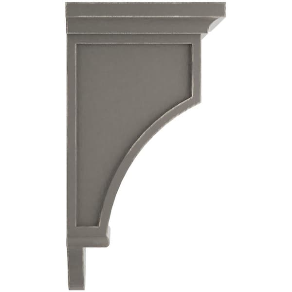 Ekena Millwork 7 1/2"W x 7 1/2"D x 14"H Arts and Crafts Wood Vintage Decor Corbel, Reclaimed Grey - CORWD07X07X14ARGY