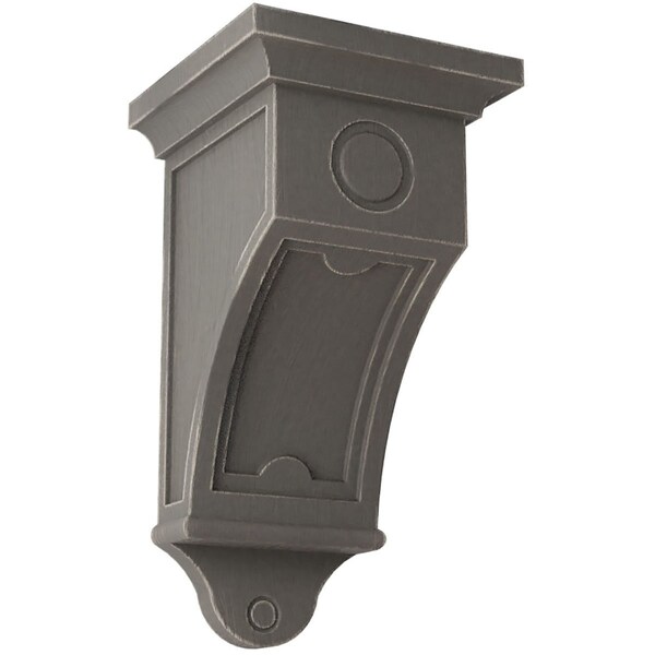Ekena Millwork 7 1/2"W x 7 1/2"D x 14"H Arts and Crafts Wood Vintage Decor Corbel, Reclaimed Grey - CORWD07X07X14ARGY