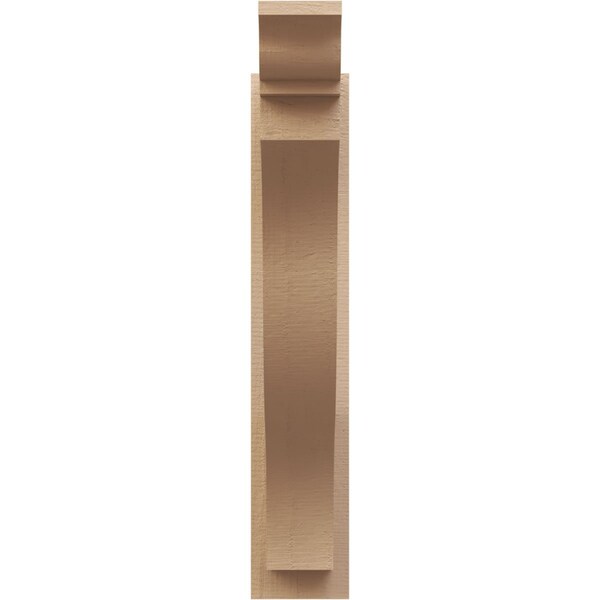 Ekena Millwork 6-in W x 24-in D x 32-in H Funston Trad Rough Cedar Woodgrain TimberThane Outlooker, Primed Tan - OUTUR060X24X32FST04RCPR