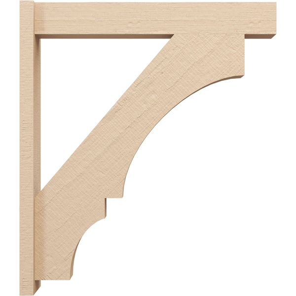 Ekena Millwork 5 1/2-in W x 28-in D x 32-in H Balboa Block Rough Cedar Woodgrain TimberThane Outlooker, Primed Tan - OUTUR055X28X32BOA44RCPR
