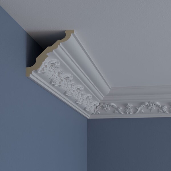 Ekena Millwork 4"H x 3 1/2"P x 5 3/8"F x 94 1/2"L Kent Crown Moulding - MLD04X04X05KE