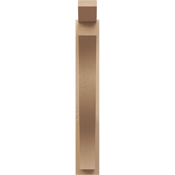 Ekena Millwork 5 1/2-in W x 24-in D x 36-in H Funston Slat Rough Cedar Woodgrain TimberThane Outlooker, Primed Tan - OUTUR055X24X36FST24RCPR