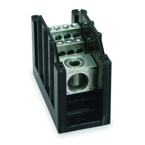 - Bloque de distribución de energía Eaton Bussmann, 310A, 1P, 1P Primario, 600V, Longitud: 4.0 pulgadas - 16370-1