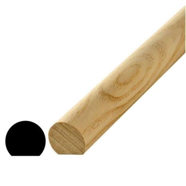 Alexandria Moulding Alexandria Moulding 274240 8 ft. Hand Moulding Rail for Indoor Home - 274240