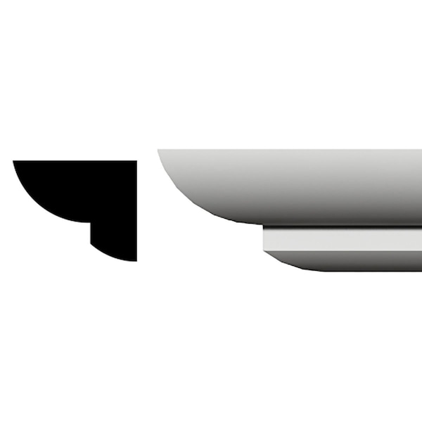 Ekena Millwork 3/8"H x 1/2"P x 96"L Bead Moulding, PVC - MLD00X01X96BESWPV