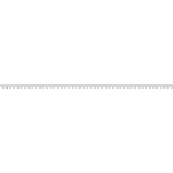 Ekena Millwork Elizabeth Architectural Grade PVC Dentil Trim, 3"H x 1"P x 94"L - DENP03ELZ00