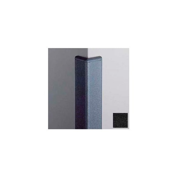 Pawling Surface Mounted Corner Guard 90Deg, 2'' Wings, 4'H W/Caps, Black - CG-20R-4-1