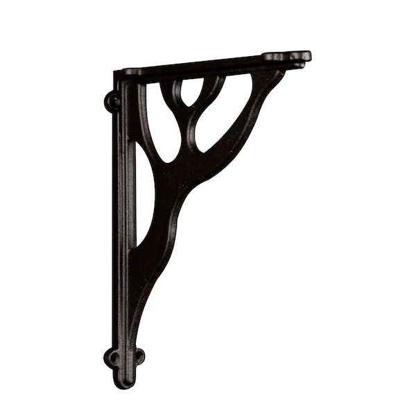 Osborne Wood Products 10 x 1 1/2 x 8 Cast Iron Corbel 1 in Flat Black Finish - 8923BL