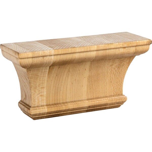Hardware Resources 6" Wx1-7/8"Dx3"H Rubberwood Classic Pilaster Capital - PC-1RW