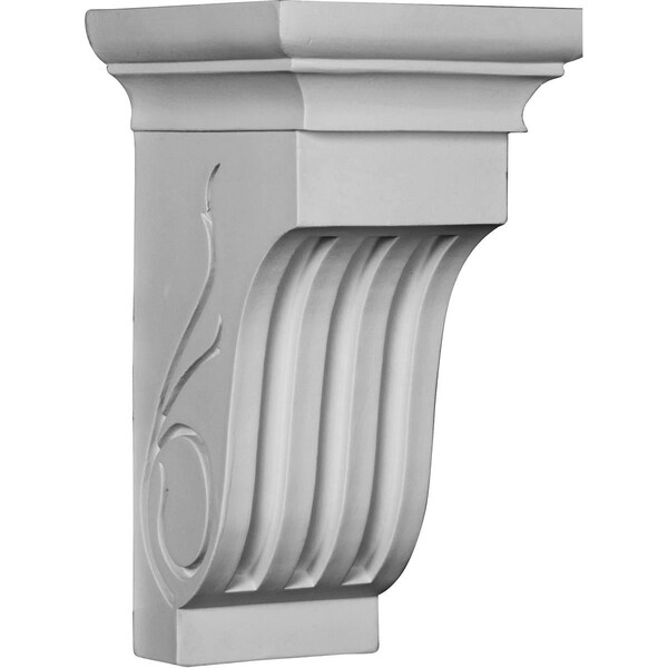 Ekena Millwork 6 1/2"W x 7 3/8"D x 12"H Edwards Curved Corbel - COR07X07X12ED