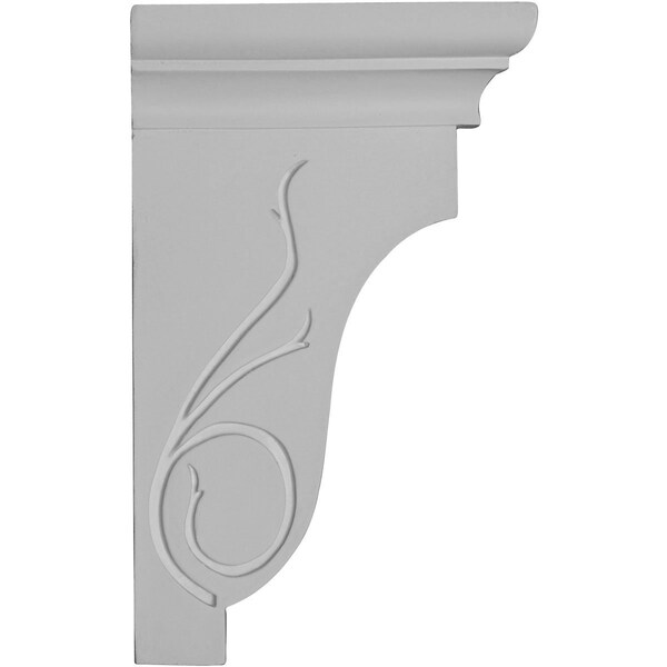 Ekena Millwork 6 1/2"W x 7 3/8"D x 12"H Edwards Curved Corbel - COR07X07X12ED