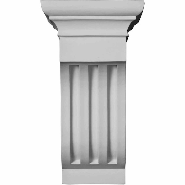 Ekena Millwork 6 1/2"W x 7 3/8"D x 12"H Edwards Curved Corbel - COR07X07X12ED