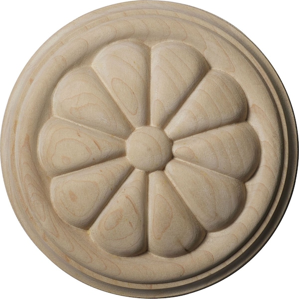 Ekena Millwork 5"W x 5"H x 3/4"P Reese Round Rosette, Alder - ROS05X05REAL
