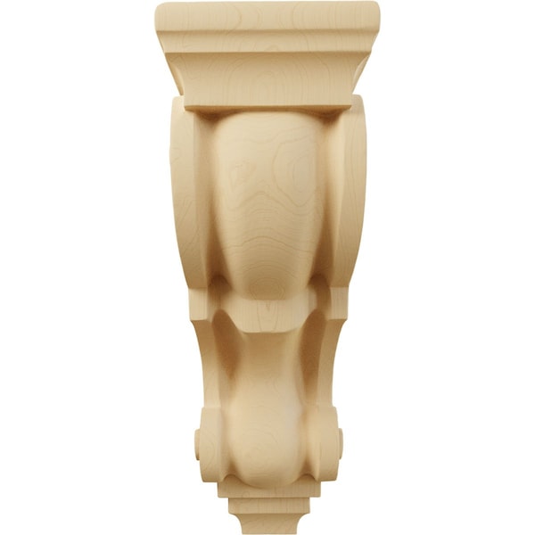 Ekena Millwork 5"W x 6 3/4"D x 14"H Large Traditional Wood Corbel, Alder - CORW05X07X14TRAL