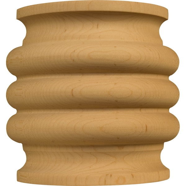 Osborne Wood Products 3 1/4 x 3 1/8 x 1 1/8 Lg Beaded Half Round Splice in Red Oak - 7210O