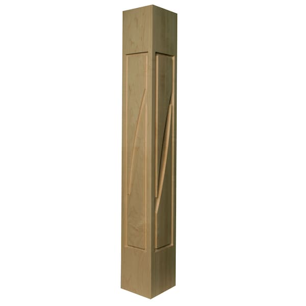 Osborne Wood Products 35 1/2 x 5 Westcott Island Leg in Black Walnut - 2789W